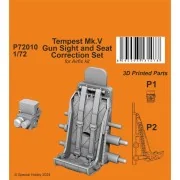 Tempest Mk.V Gun Sight and Seat Correction Set 1/72 for Airfix kit ...