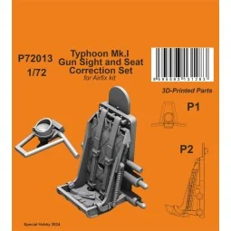 Typhoon Mk.I Gun Sight and Seat Correction Set, 1/72 - CMK 129-P72013