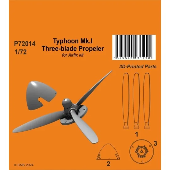 Typhoon Mk.I Three-blade Propeler, 1/72 - CMK 129-P72014 Typhoon Mk.I Three-blade Propeler, 1/72 - CMK 129-P72014