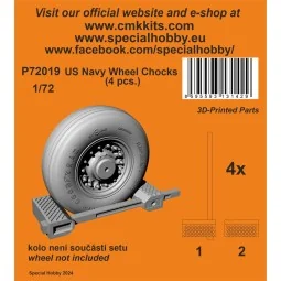 US Navy Wheel Chocks (4 pcs.) - CMK 129-P72019