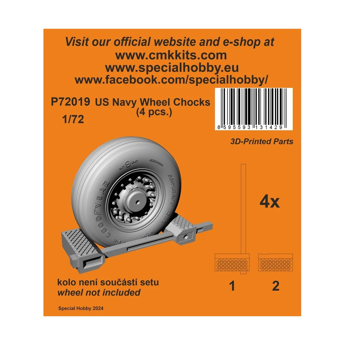 US Navy Wheel Chocks (4 pcs.) - CMK 129-P72019