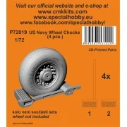 US Navy Wheel Chocks (4 pcs.), 1/72 - CMK 129-P72019