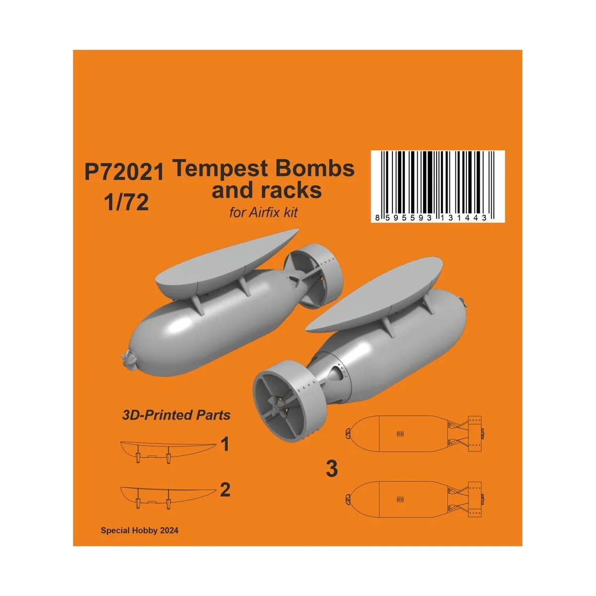 Tempest Bombs (1000 Lb) and racks, 1/72 - CMK 129-P72021
