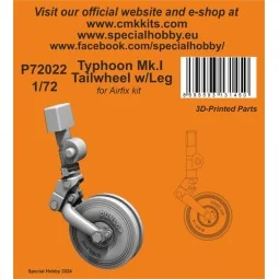 Typhoon Mk.I Tailwheel w/Leg / for Airfix kit, 1/72 - CMK 129-P72022