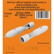British WWII MC 500lb bomb Mk.IV (2pcs.) - CMK 129-P72030