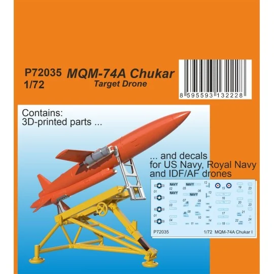 MQM-74A Chukar Target Drone, 1/72 - CMK 129-P72035 MQM-74A Chukar Target Drone, 1/72 - CMK 129-P72035