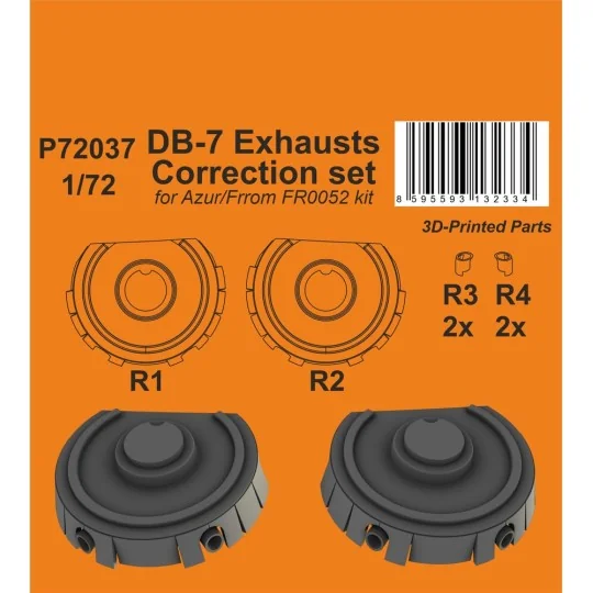 DB-7 Exhausts Correction set / for Azur/Frrom kit - CMK 129-P72037