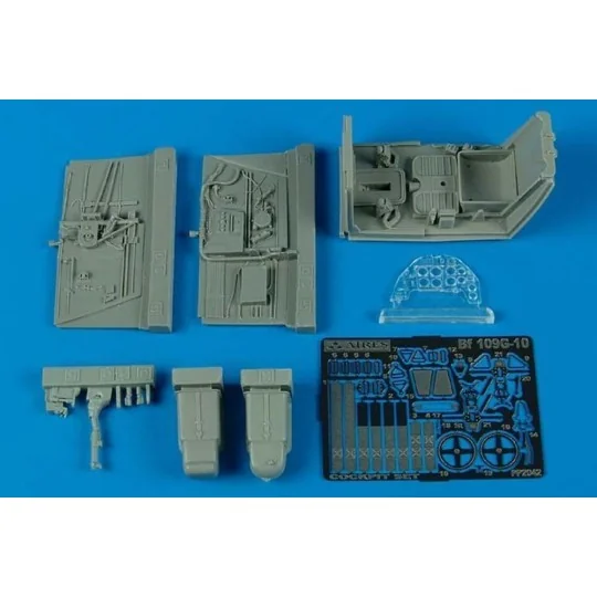 Bf 109G-10 Cockpit Set für Hasegawa Bausatz - Aires 2042