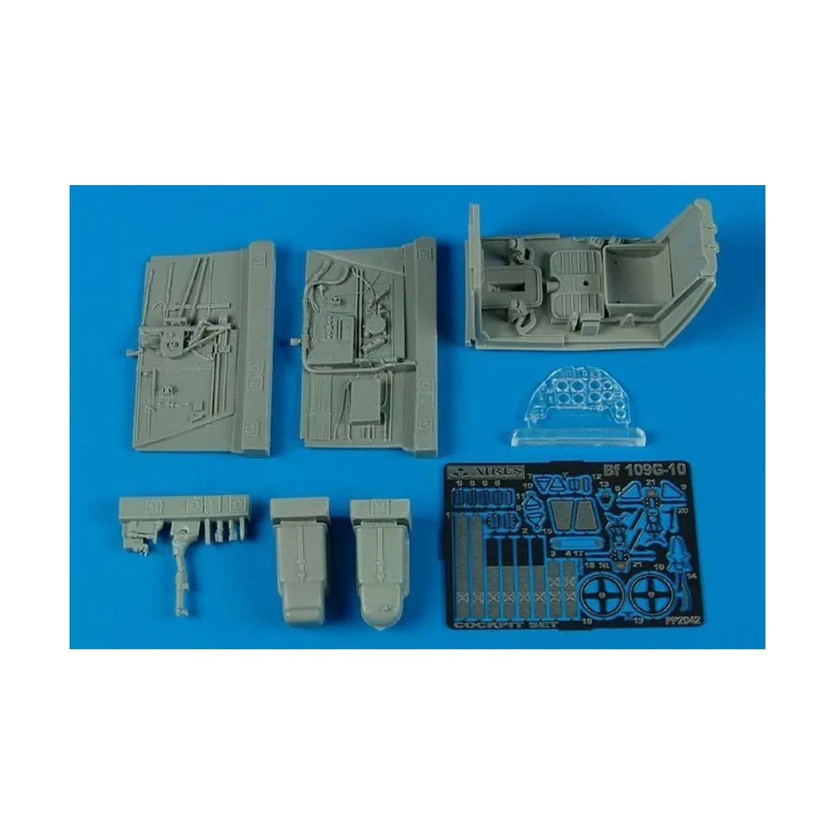 Bf 109G-10 Cockpit Set für Hasegawa Bausatz - Aires 2042