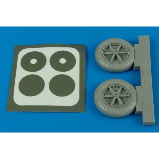 Bf 109E wheels Für Eduard Bausatz, 1/32 - Aires 2090