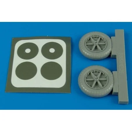 Bf 109E wheels Für Eduard Bausatz, 1/32 - Aires 2090