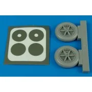 Bf 109E wheels Für Eduard Bausatz - Aires 2090