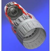 MiG 23 Flogger exhaust nozzle - opened - Aires 2136