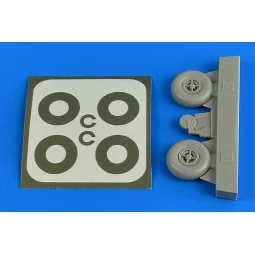 Bucker Bu 131 wheels & paint masks - Aires 2224