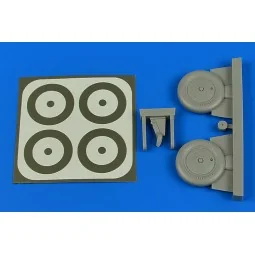 I-153 Wheels & paint masks for ICM, 1/32 - Aires 2225