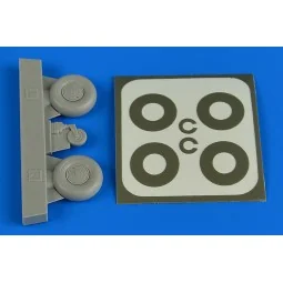 Bucker Bu 131 wheels& paint masks disc cover - Aires 2226