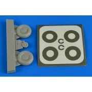 Bucker Bu 131 wheels& paint masks disc cover - Aires 2226