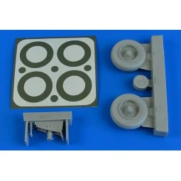 A-1J Skyraider wheels & paint masks f.Trumpeter, 1/32 - Aires 2231