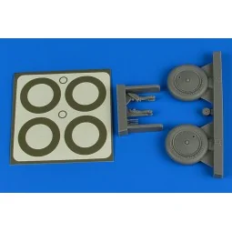 I-16 wheels & paint masks for ICM/HAS/REV, 1/32 - Aires 2236