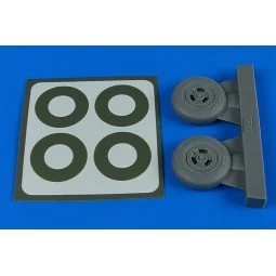 Spitfire Mk.IX wheels (3-spoke) & paint masks f. Tamiya - Aires 2239