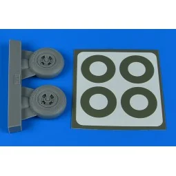 Spitfire Mk.IX wheels (4-spoke) & paint masks for Tamiya, 1/32 - Ai...