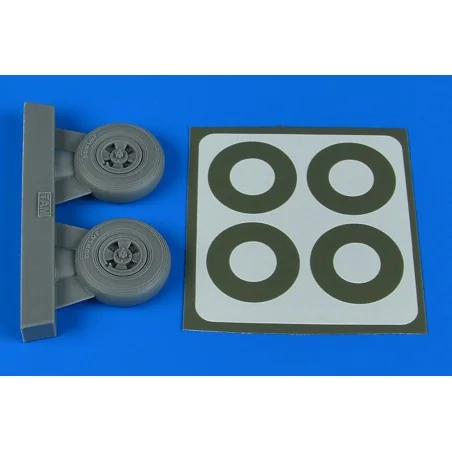 Spitfire Mk.IX wheels (4-spoke) & paint masks for Tamiya, 1/32 - Ai...