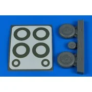 Bf 108 wheels & paint masks - early for Eduard, 1/32 - Aires 2245