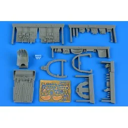 Macchi C.205V serie I cockpit set ITALERI, 1/32 - Aires 2279