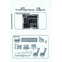 F/A-18F Super Hornet Cockpit, 1/48 - Aires 4279