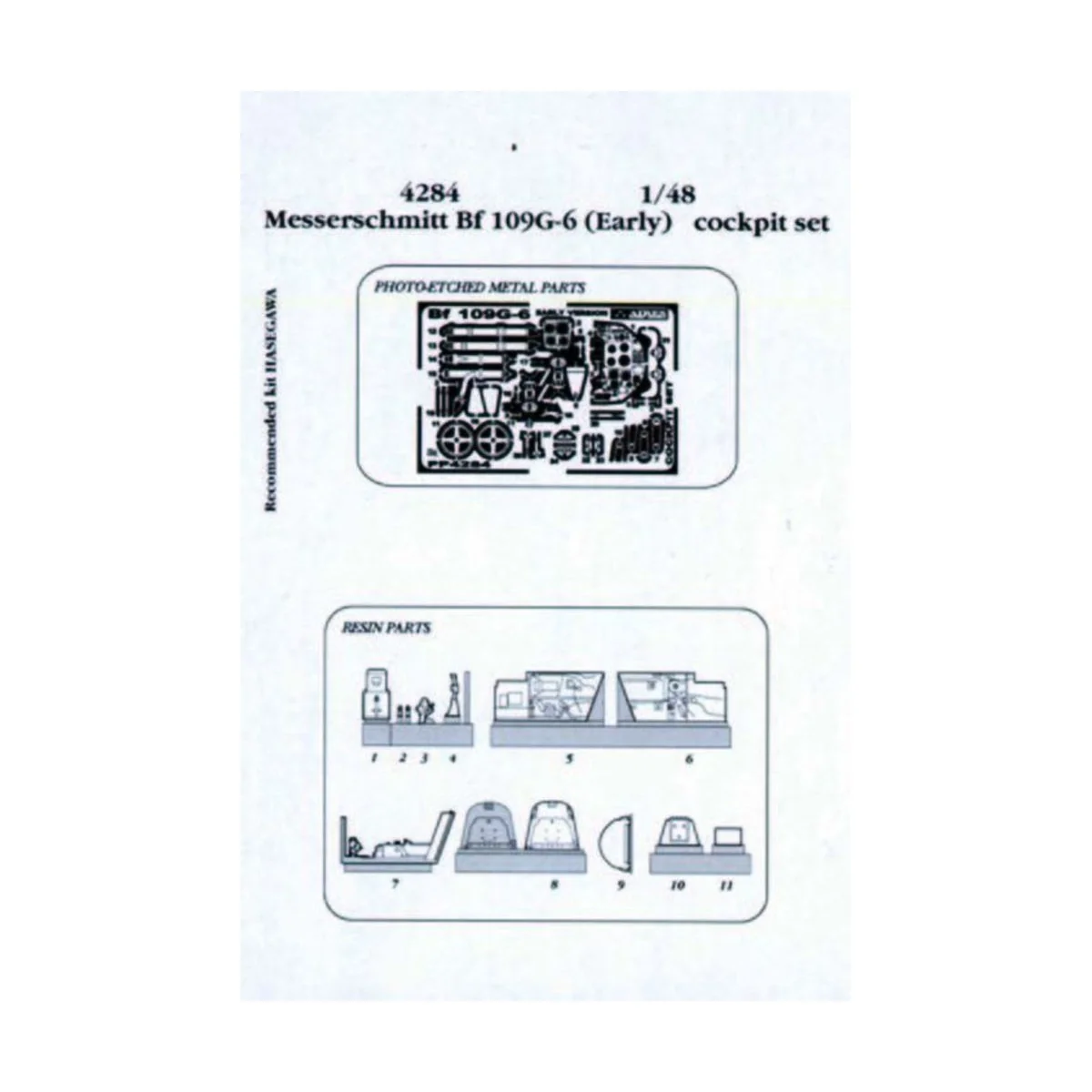 Messerschmitt Bf 109G-6 cockpit set Early version - Aires 4284