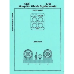 Mosquito wheels & paint masks for Tamiya Räder für Tamiya Bausatz -...