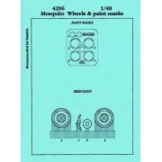 Mosquito wheels & paint masks for Tamiya Räder für Tamiya Bausatz, ...