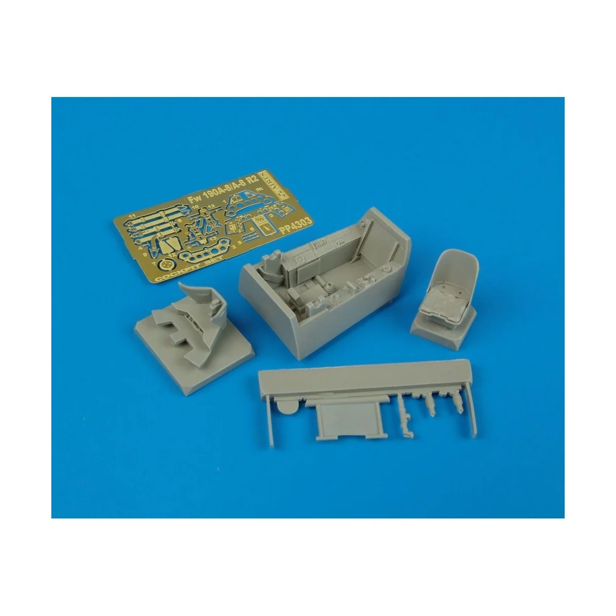 Fw 190 A-8/A-8 R2 cockpit set Für Tamiya-Bausatz, 1/48 - Aires 4303
