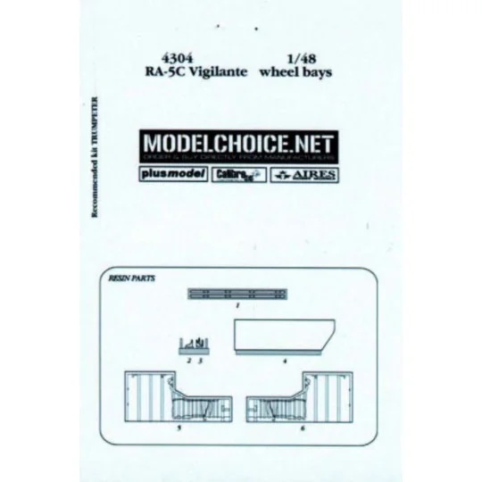 RA-5C Vigilante wheel bay Für Trumpeter Bausatz - Aires 4304
