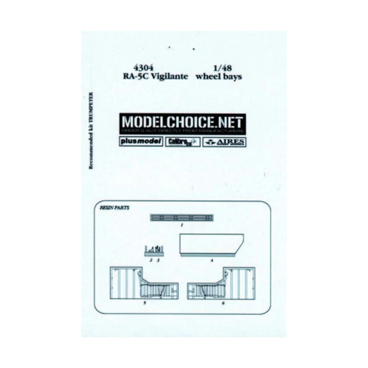 RA-5C Vigilante wheel bay Für Trumpeter Bausatz, 1/48 - Aires 4304
