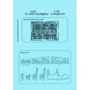 TF-104G Cockpit Set für Hasegawa-Bausatz, 1/48 - Aires 4325 TF-104G Cockpit Set für Hasegawa-Bausatz, 1/48 - Aires 4325