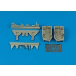 F6F-3/5 Hellcat wheel bay für Eduard Bausatz, 1/48 - Aires 4357