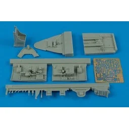 F6F-5 Hellcat cockpit set Für Eduard Bausatz, 1/48 - Aires 4394