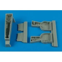 P-39 Airacobra wheel bays für Hasegawa Bausatz, 1/48 - Aires 4420