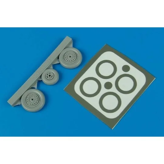 MiG-15 Fagot wheels & paint masks, 1/48 - Aires 4423