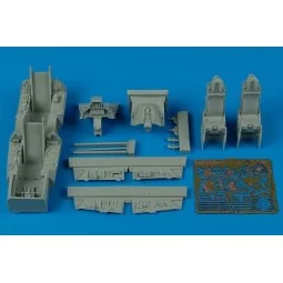 F-16l Sufa cockpit set for Kinetic, 1/48 - Aires 4460