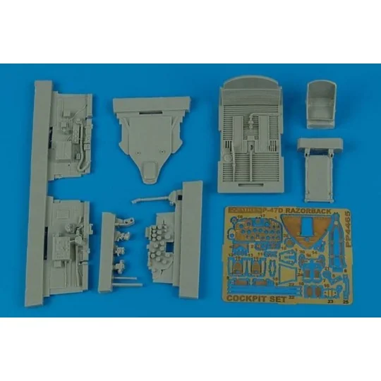 P-47D Razorback cockpit set (TAMIYA), 1/48 - Aires 4465