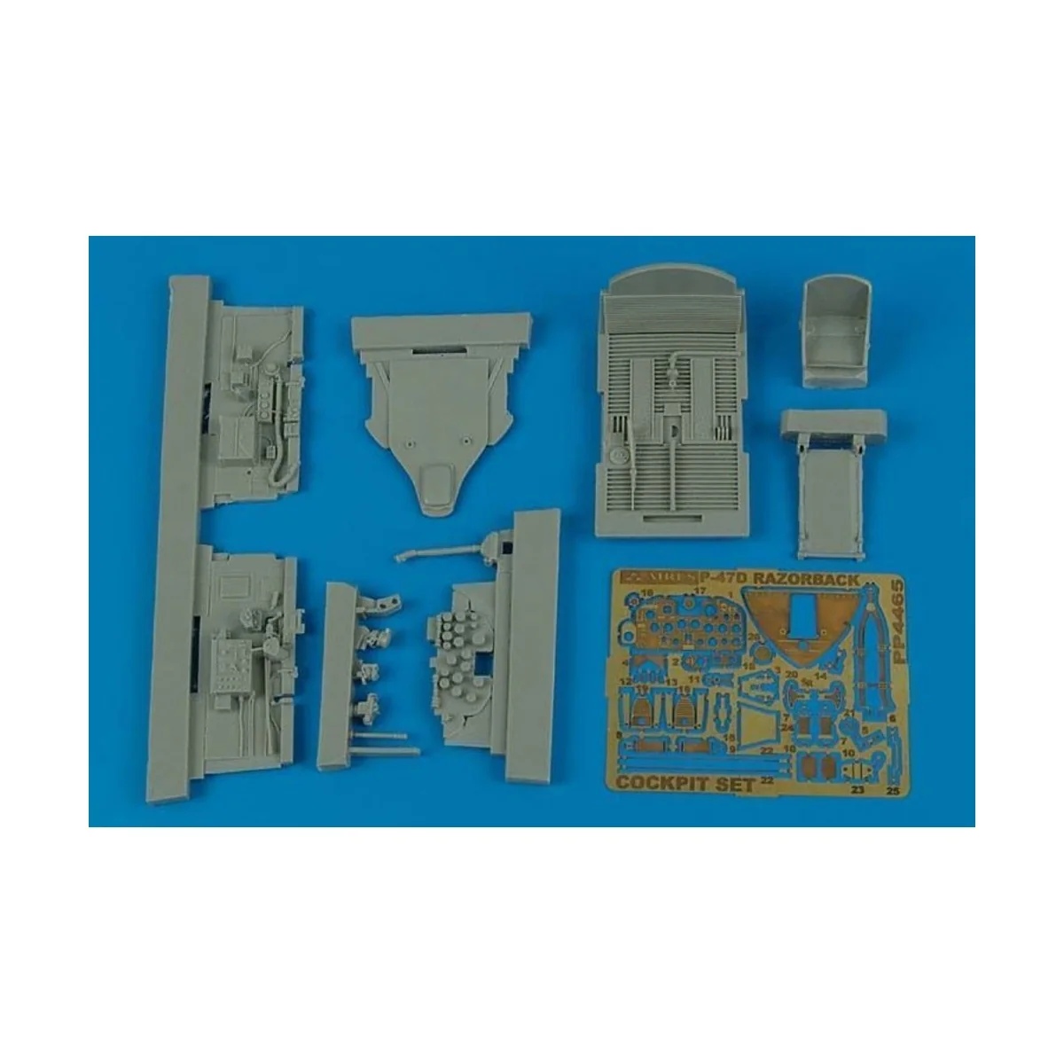 P-47D Razorback cockpit set (TAMIYA), 1/48 - Aires 4465