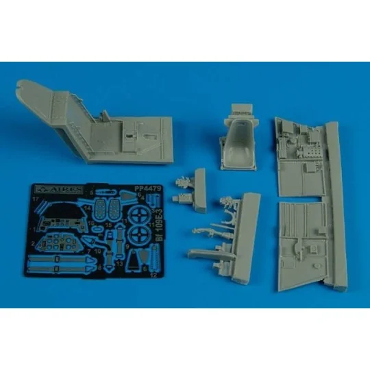 Bf 109E-3 cockpit set for Academy, 1/48 - Aires 4479