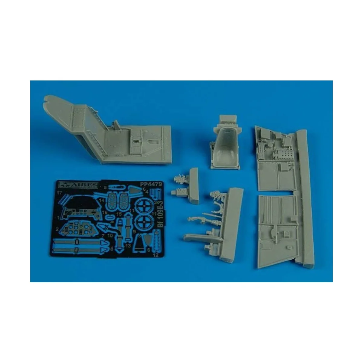 Bf 109E-3 cockpit set for Academy, 1/48 - Aires 4479