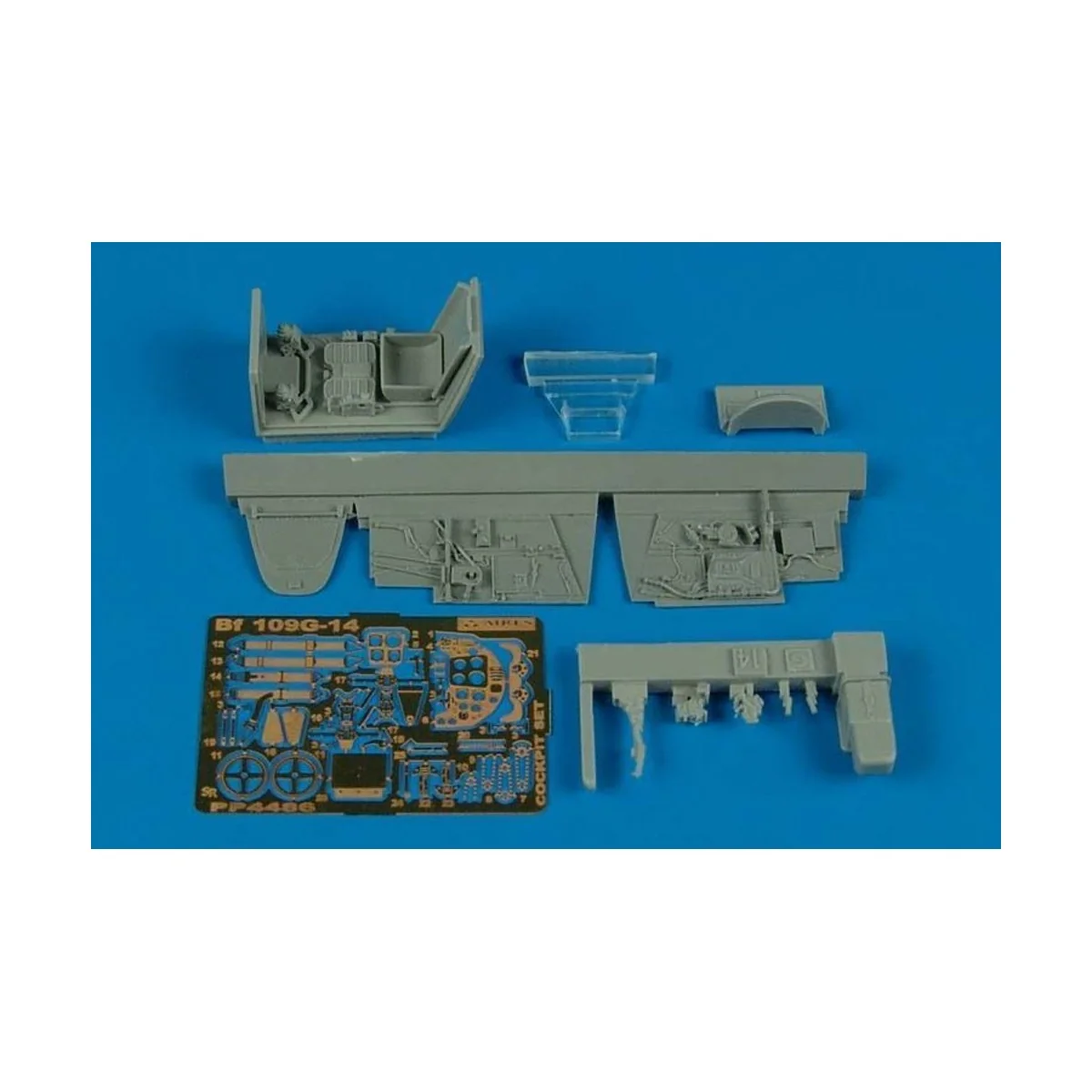 Bf 109G-14 cockpit set for Academy, 1/48 - Aires 4486