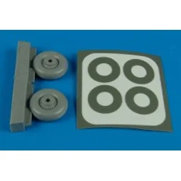 Macchi MC.200 Saetta wheels & paint mask, 1/48 - Aires 4495