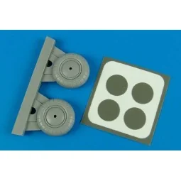 Fw 189 wheels & paint mask for GWH, 1/48 - Aires 4561