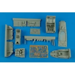 Me 410B-2/U4 cockpit set for Meng, 1/48 - Aires 4585