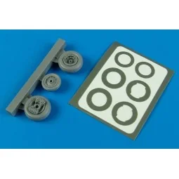 T-28/ Trojan wheels & paint mask f. Rod - Aires 4592